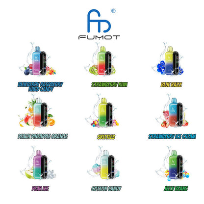 Fumot Tornado 20000 Puffs - 20mL, 5% Nic Salt, 30 Flavors, LCD Screen