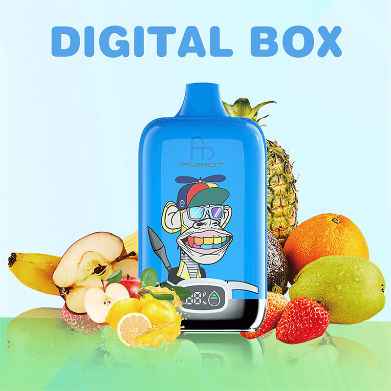 FUMOT DIGITAL BOX 12000 - 20mL, 5% Nic Salt, 16 Flavors, LED Display
