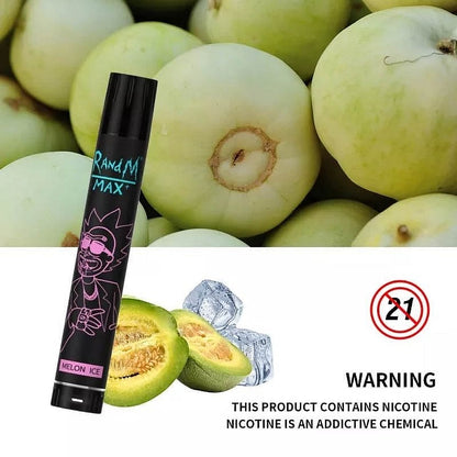 RandM Max+ 1700 Puffs 0% 2% 3% 5% Nicotine Rechargeable Disposable vape