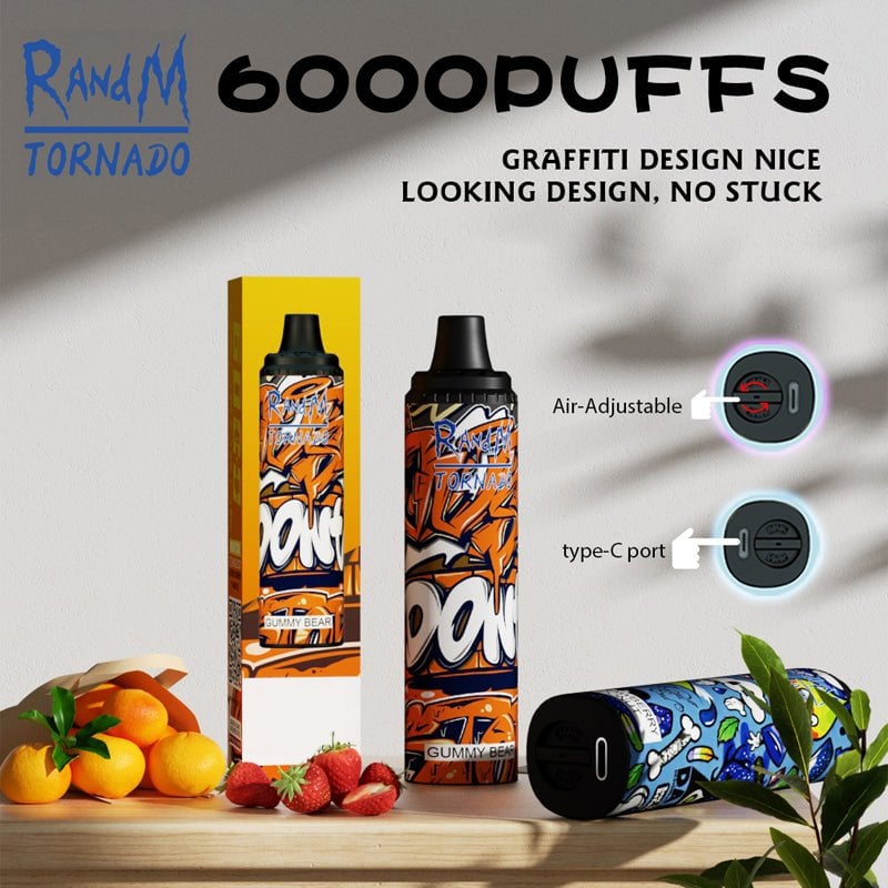 RandM Tornado 6000 Puffs Disposable Vape  Authentic E Cigarette