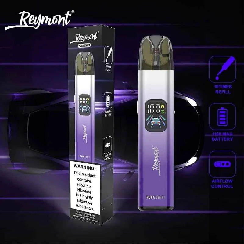 Reymont Pura Swift Pod Kit 30W-1150mAh Battery, 2ml E-liquid