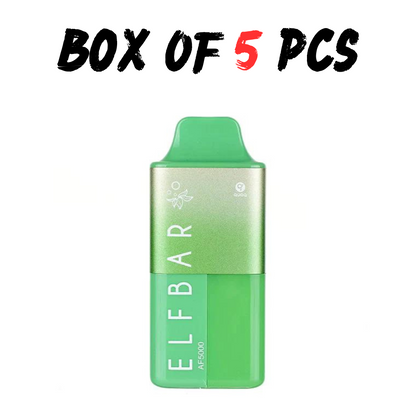 PACK OF 5 PC-  Elf Bar AF5000 Disposable Vape TPD UK