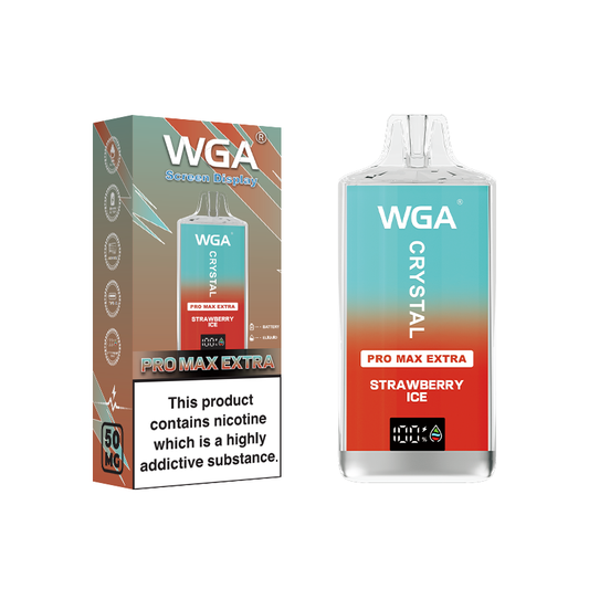 wga Disposable Vape Crystal Strawberry-Ice 15000 Puffs