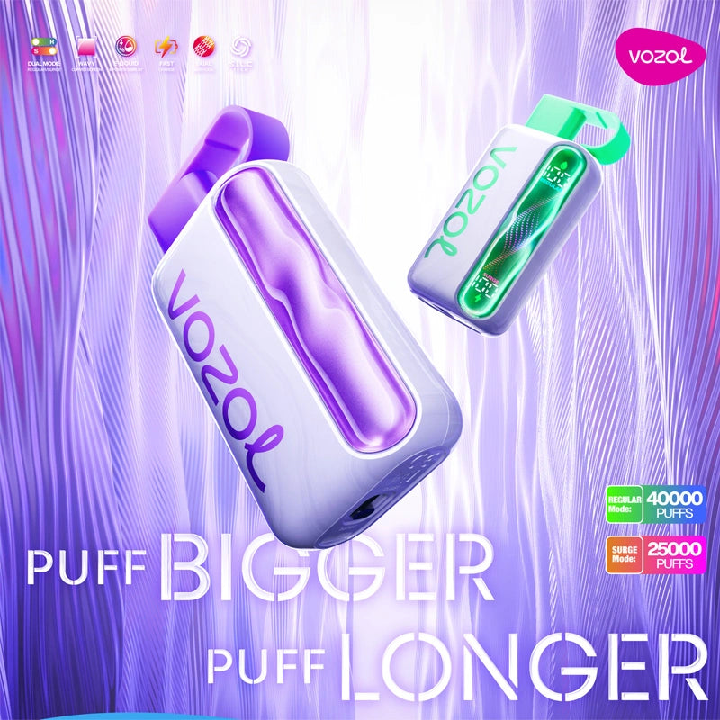 Vozol Star 40000 Puffs 40K Disposable Vape Wavy Curved Screen Dual Mode 5% Nicotine