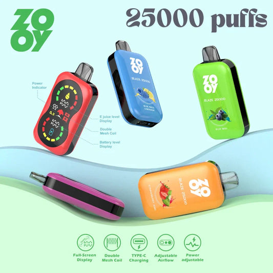 ZOOY Blaze 25K Puffs Double Screen Premium Quality Best Sale
