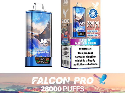 JNR Falcon Pro 28k Puffs Disposable Vape (Box of 10)950mAh 30ml  20 Flavors