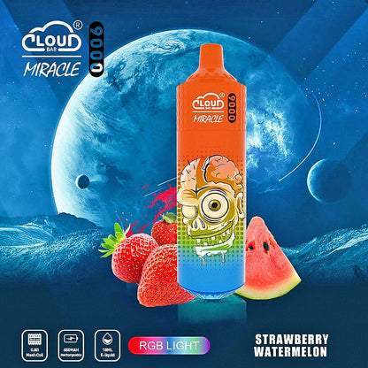 Cloud Bar Miracle 9000 Puffs 2% 3% 5% Nicotine Rechargeable Disposable vape