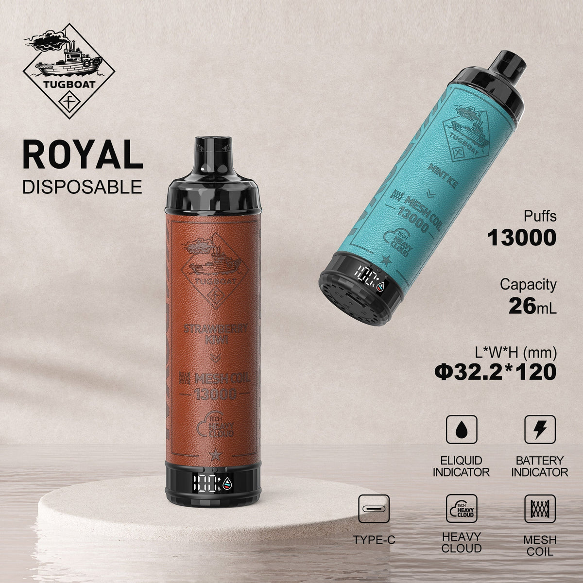 TUGBOAT Royal  13000 Puffs Disposable Vape Wholesale