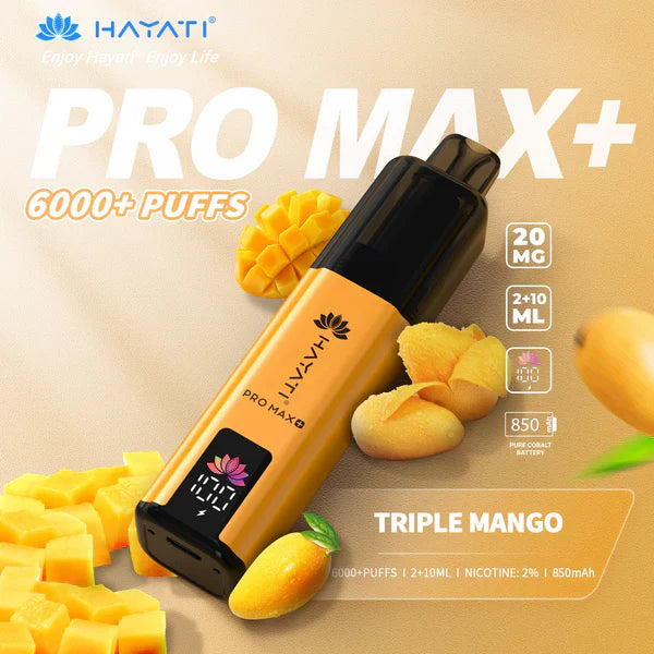 Hayati Pro Max+ 6000 Puffs Disposable Vape (Box of 10)