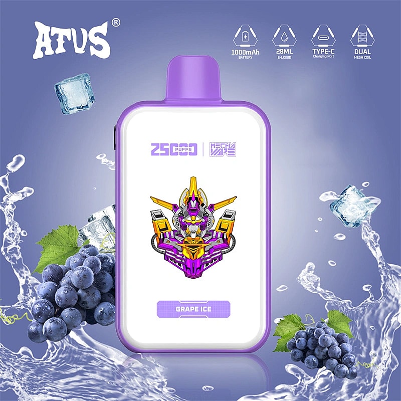 ATVS 25000 Puffs :DTL/MTL Disposable Vape with Smart Full Screen
