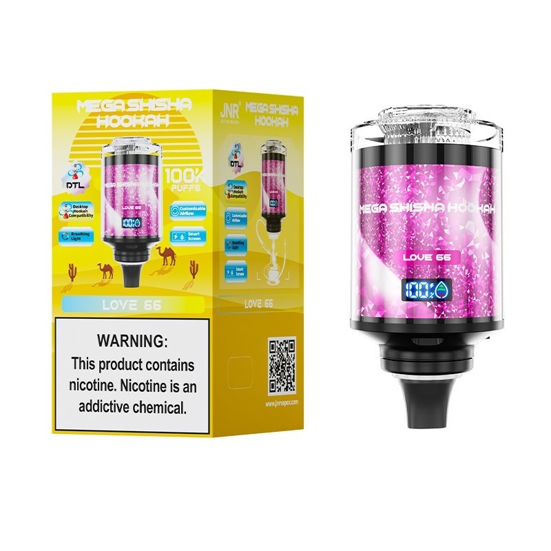 JNR Mega Shisha Hookah 100K Disposable Vape 60ml 2% (Box of 4) 12 Flavors