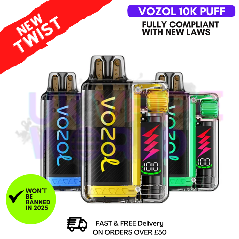Vozol 10000 10K Puff Vista Plug Vape Kit (20MG) -650mAh Battery, 12ml E-liquid, Multiple Nicotine 18 Flavors