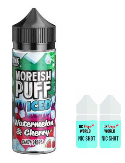 Moreish Puff Iced Watermelon & Cherry 100ml Shortfill