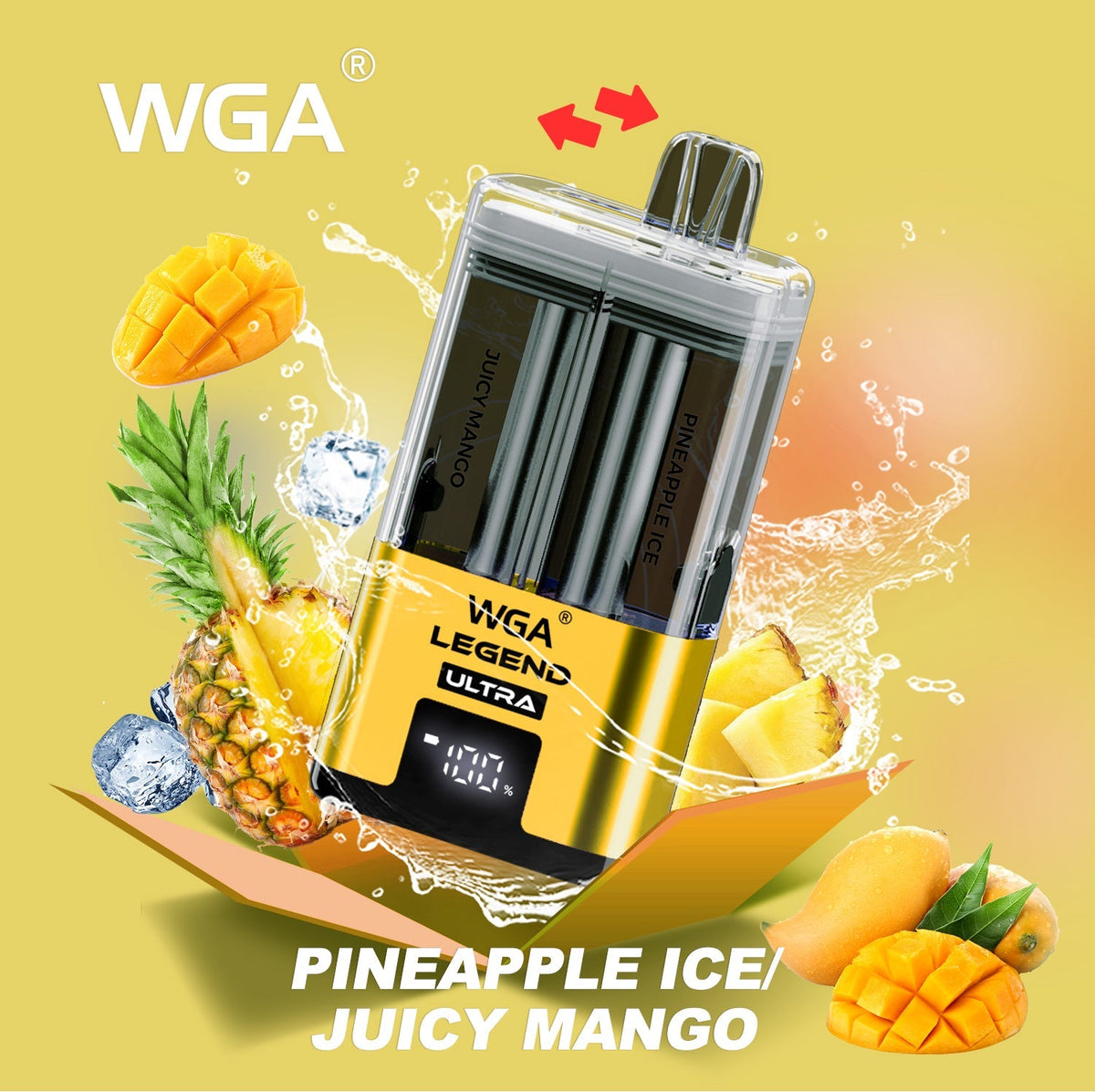 WGA 30000 Puffs Dual Flavors Disposable Vape   20ml+2ml  650mAh 15 flavors