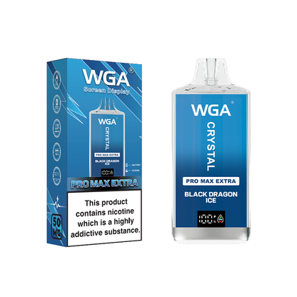 WGA Crystal Pro Max Extra 15000  Puffs Disposable Vape-650mAh Battery, 25ml E-liquid, Multiple Nicotine 15 Flavors