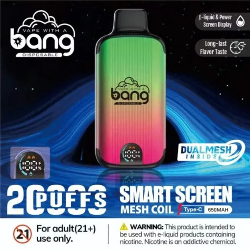 Bang King Double Crystal 20000 Puffs Vape 20K Disposable Vape Pen E Cigarette Prefilled 25ml 650mAh