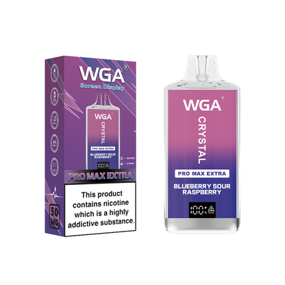 WGA Crystal Pro Max Extra 15000  Puffs Disposable Vape-650mAh Battery, 25ml E-liquid, Multiple Nicotine 15 Flavors