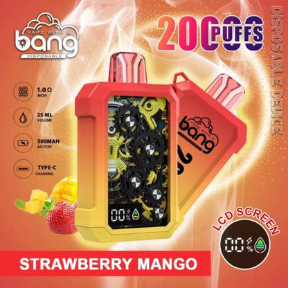 Bang Vape 20000Puffs Wholesale Electronic Cigarette Vape Bang King  20K Desechables Disposable Vape-500mAh Battery, 25ml E-liquid, Multiple Nicotine 12 Flavors