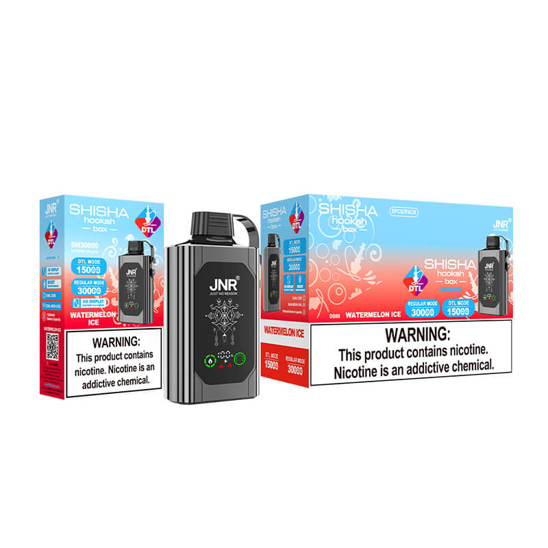 JNR Shisha Hookah Box 30000Puffs Disposable Vape 25ml 1000mAh 15 Flavors