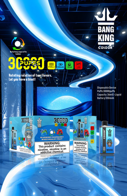 Bang King Colloor 30000 Puffs Vape 30K Disposable Vape Pen E Cigarette Prefilled 36ml 550mAh