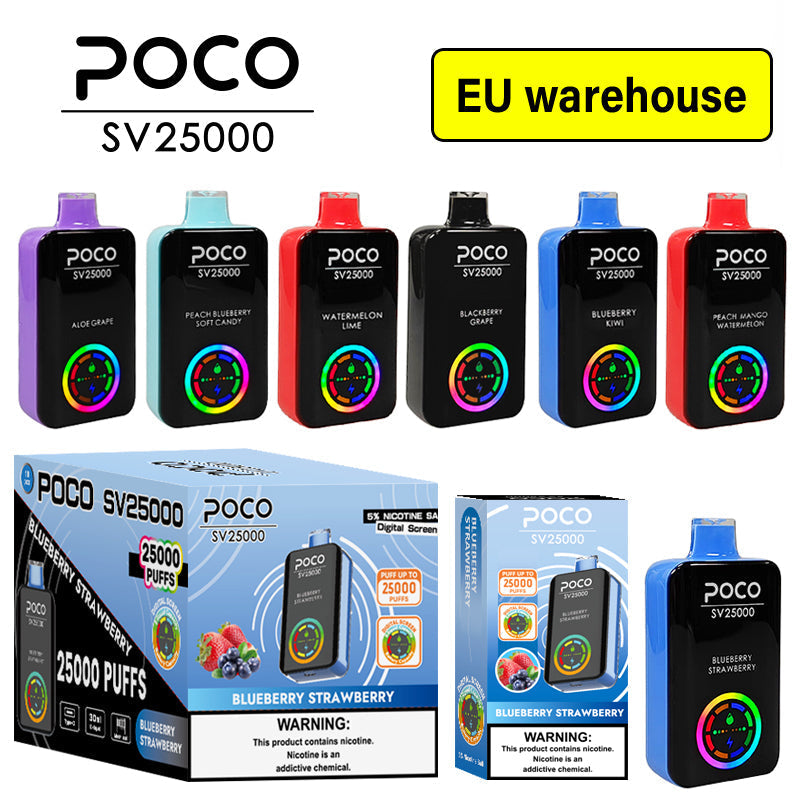 EU Warehouse POCO SV25000 Puffs Disposable Vape Wholesale