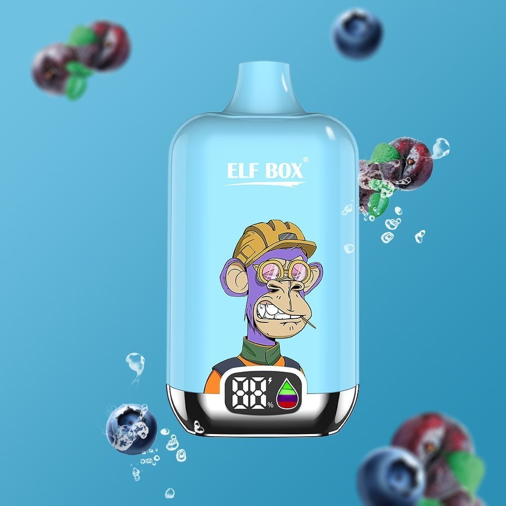 ELF box digital 12000 puffs 0% 2% 3% 5% Nicotine LED display Disposable e-cigarettes
