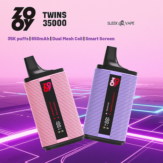 ZOOY TWINS 35000 35K Puffs Dual Flavors Disposable Vape with Digital Screen